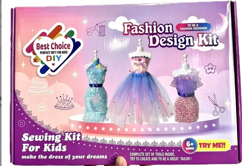 MERGAITĖS DRABUŽIŲ DIZAINO RINKINYS PRIEDAI DIY CREATIVE