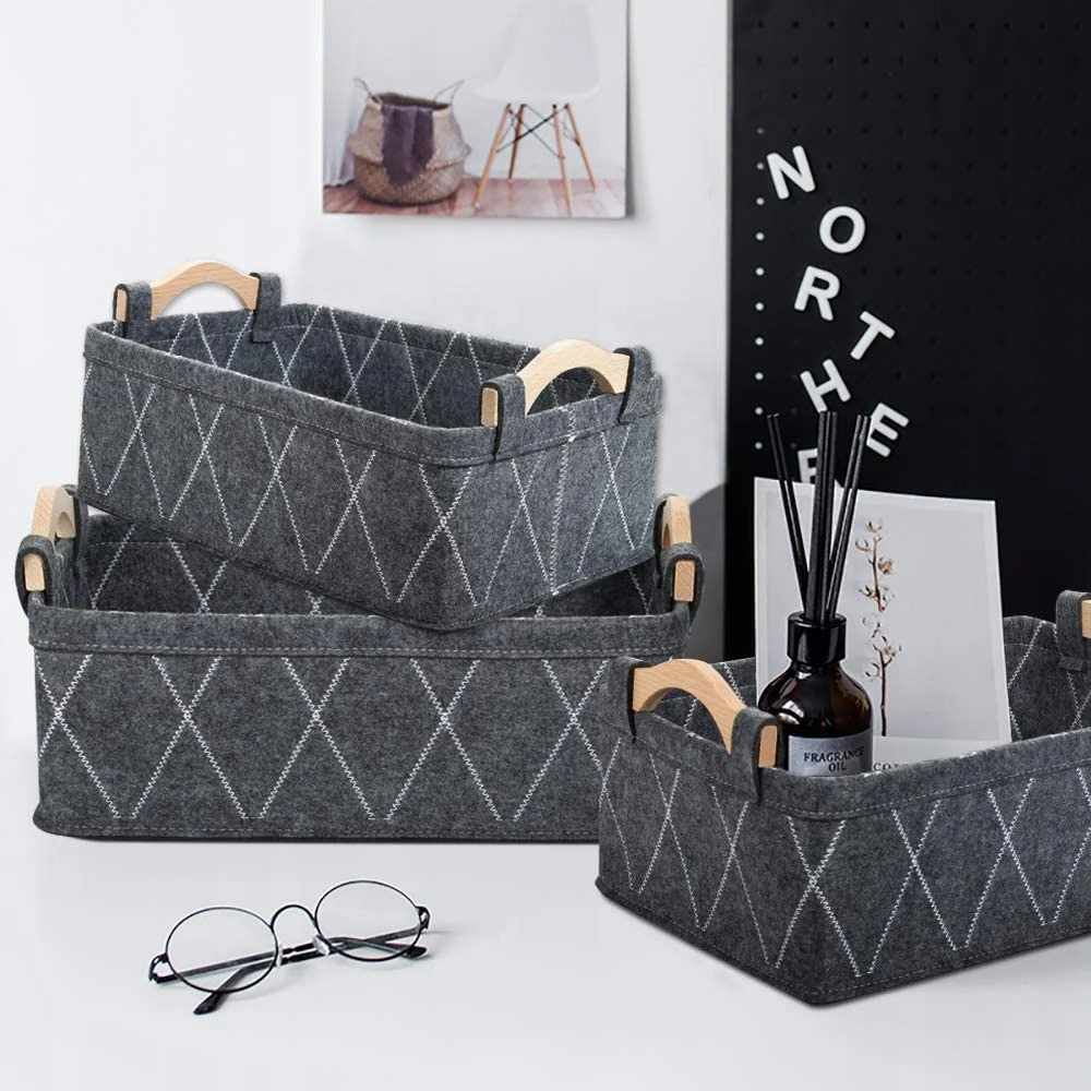 Meridian KOSZ FILCOWY POJEMNIK NA PRANIE ZABWAKI ORGANIZER