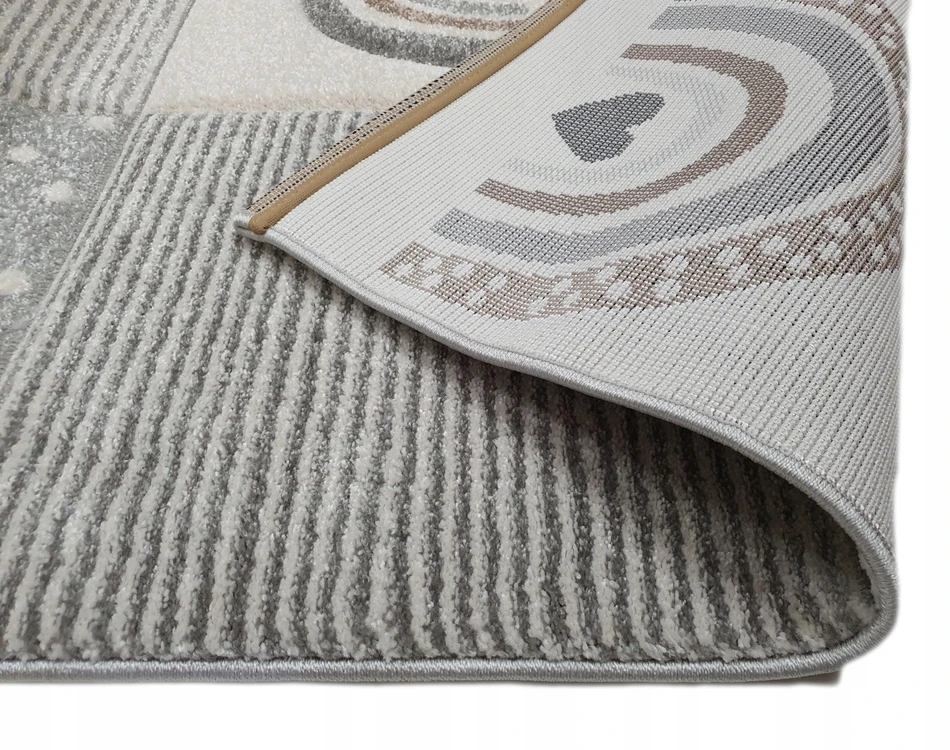 Merinos Dywan DIAMOND 3D 120x170 tęcza grafit łuki pilka w tęcze GRUBY w stylu boho