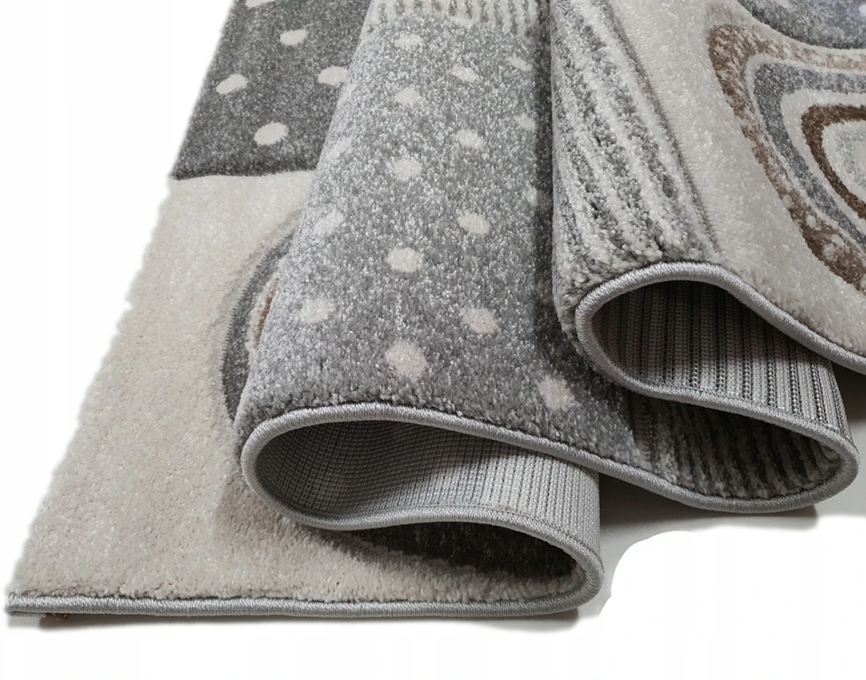 Merinos Dywan DIAMOND 3D 120x170 tęcza grafit łuki pilka w tęcze GRUBY w stylu boho