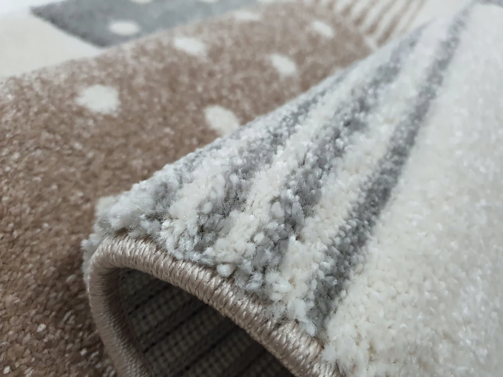 Merinos Dywan DIAMOND 3D 120x170 tęcza smėlio spalva łuki pilka w tęcze GRUBY w stylu boho