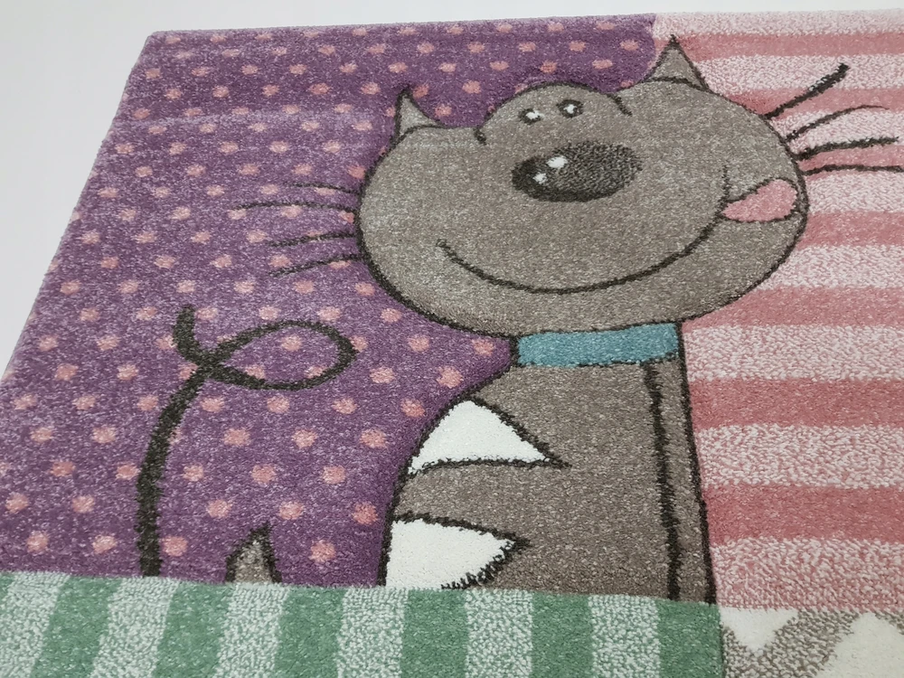 Merinos Dywan DIAMOND 3D PASTEL KIDS 80x150 w zwierzątka