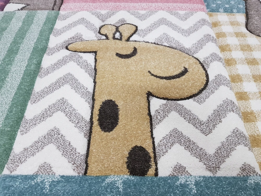 Merinos Dywan DIAMOND 3D PASTEL KIDS 80x150 w zwierzątka