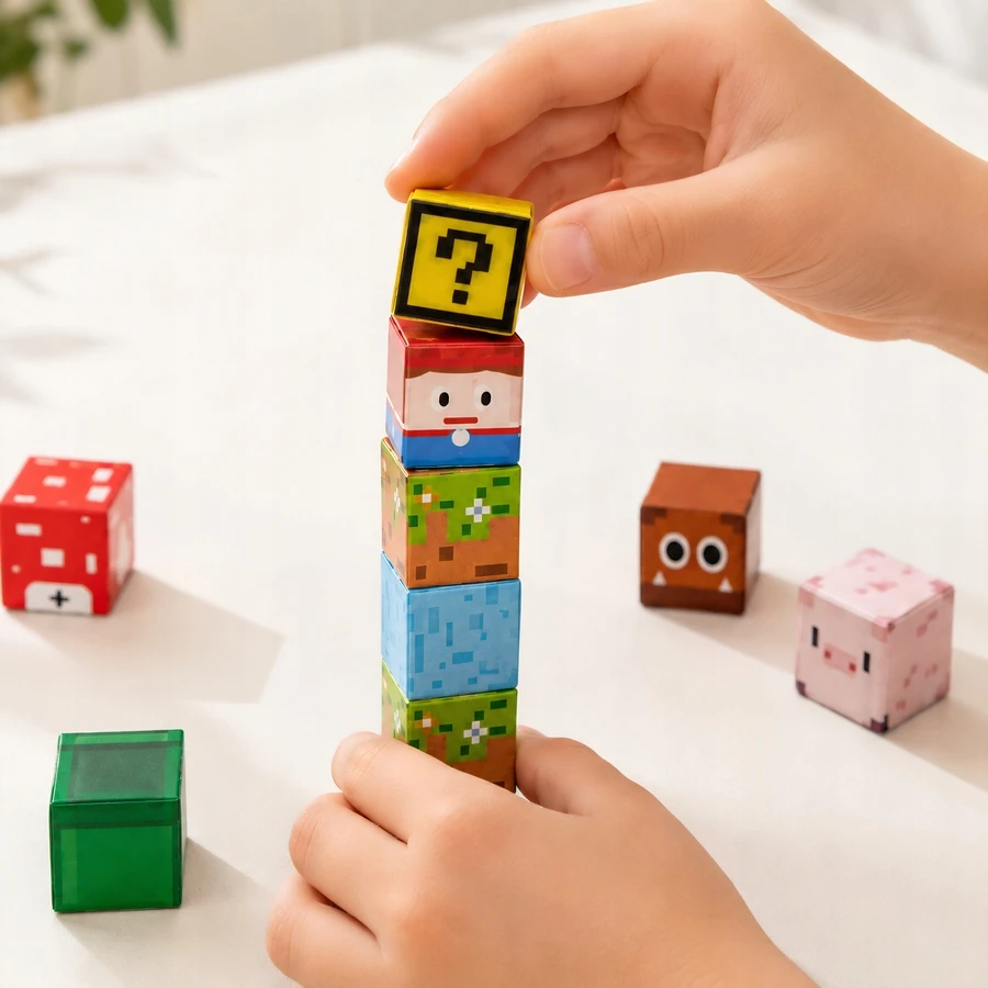 Merkan Magnetinių konstrukcinių blokų rinkinys iš 75 ugdymo elementų PIXELS