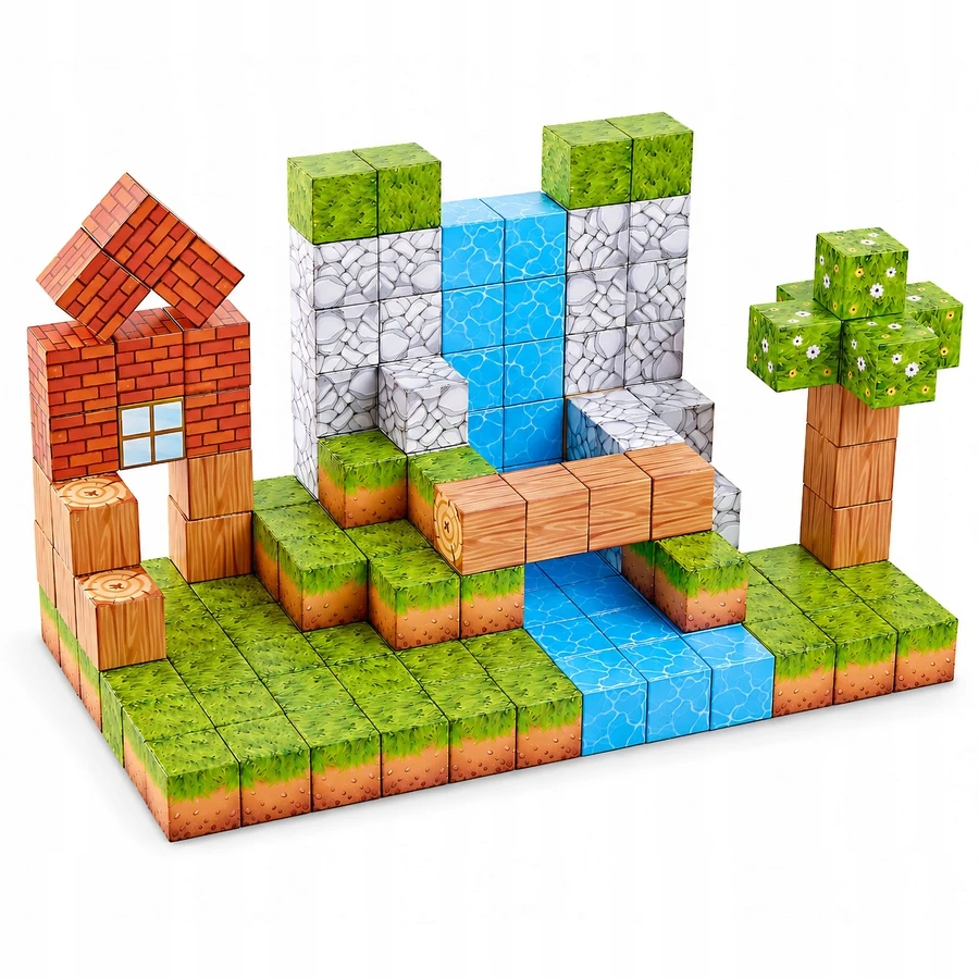 Merkan Magnetinių konstrukcinių blokų rinkinys iš 157 ugdymo elementų PIXELS