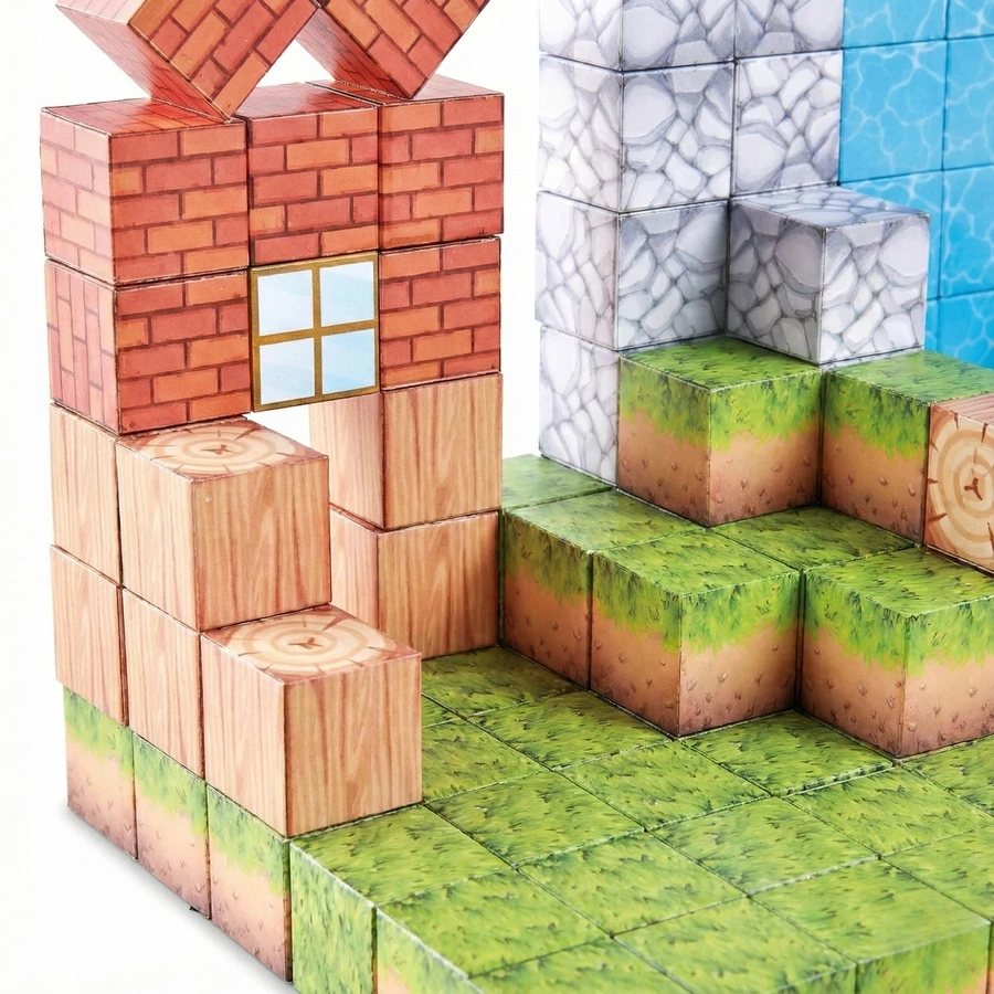 Merkan Magnetinių konstrukcinių blokų rinkinys iš 157 ugdymo elementų PIXELS