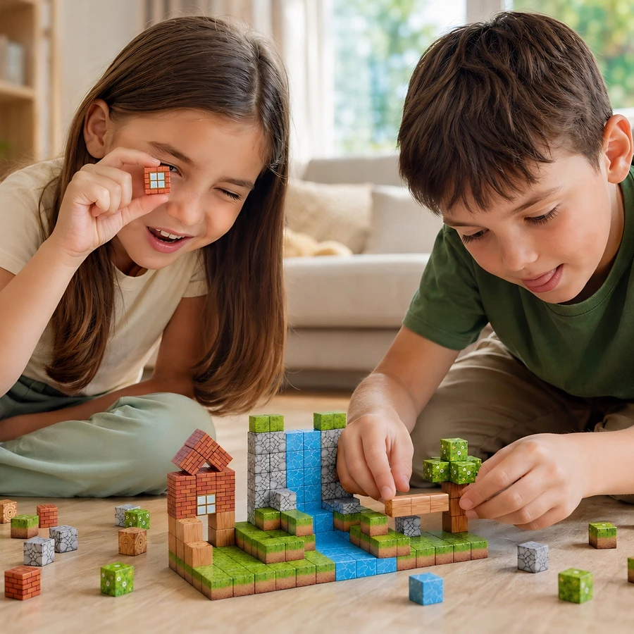 Merkan Magnetinių konstrukcinių blokų rinkinys iš 157 ugdymo elementų PIXELS