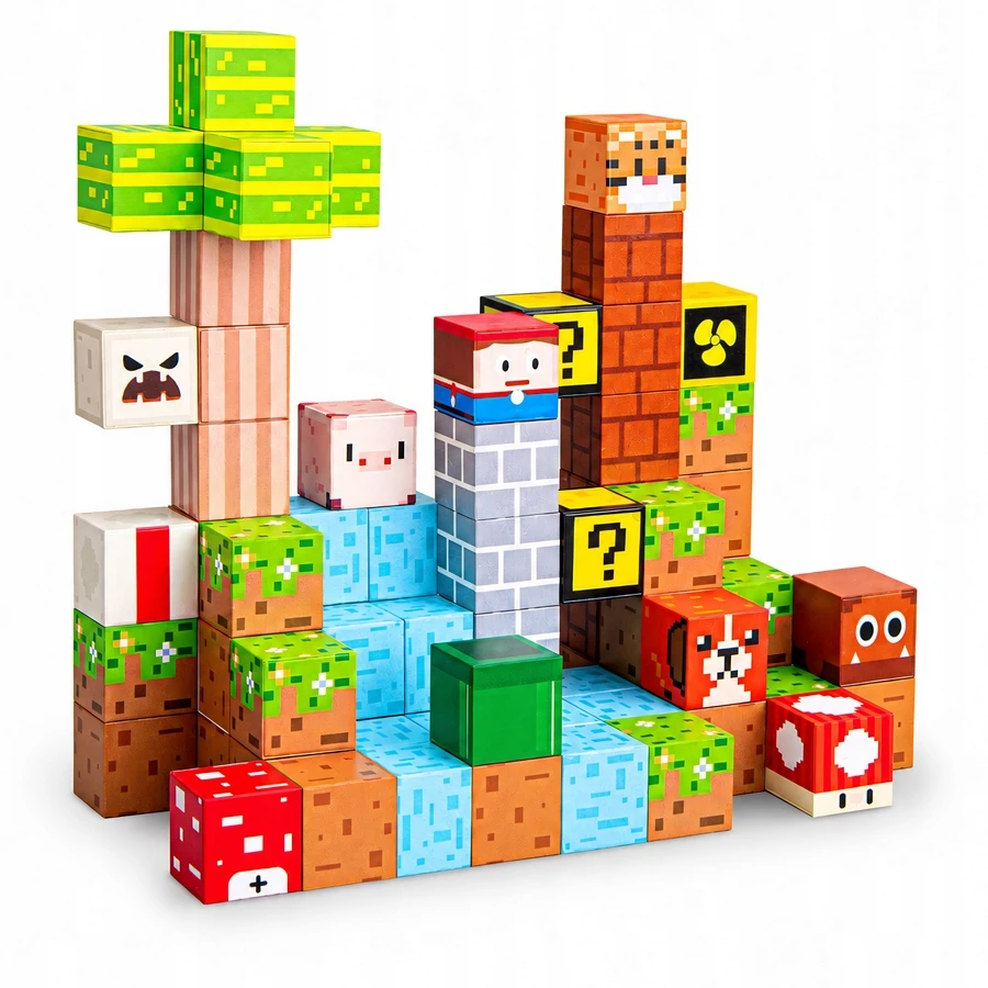 Merkan Magnetinių konstrukcinių blokų rinkinys iš 75 ugdymo elementų PIXELS