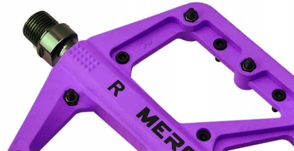 MEROCA dideli MTB BMX platforminiai dviračio pedalai, violetiniai