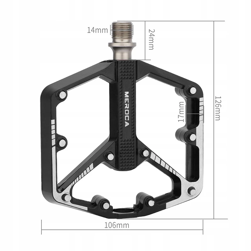 Meroca Model 632 Double DU 9/16 dviračio pedalai, juodi