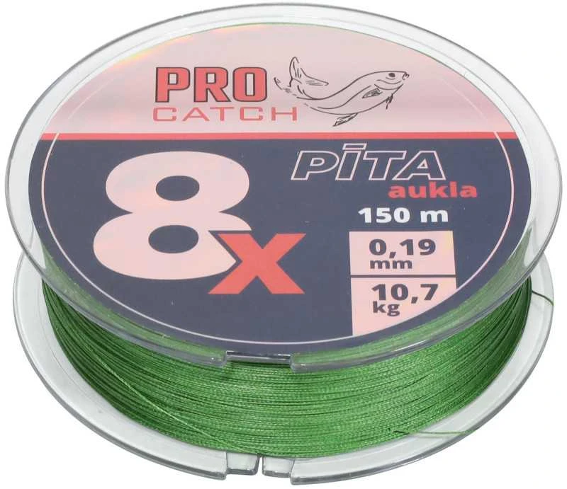 Meškeriojimo vala Pro Catch X8 0.19mm 150m Žalia