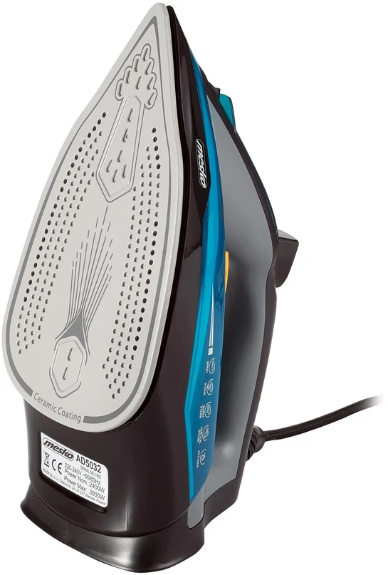 Mesko Home Garų lygintuvas 3000W, keraminis padas, automatinis išsijungimas, 4 Mesko MS 5041 sistemos