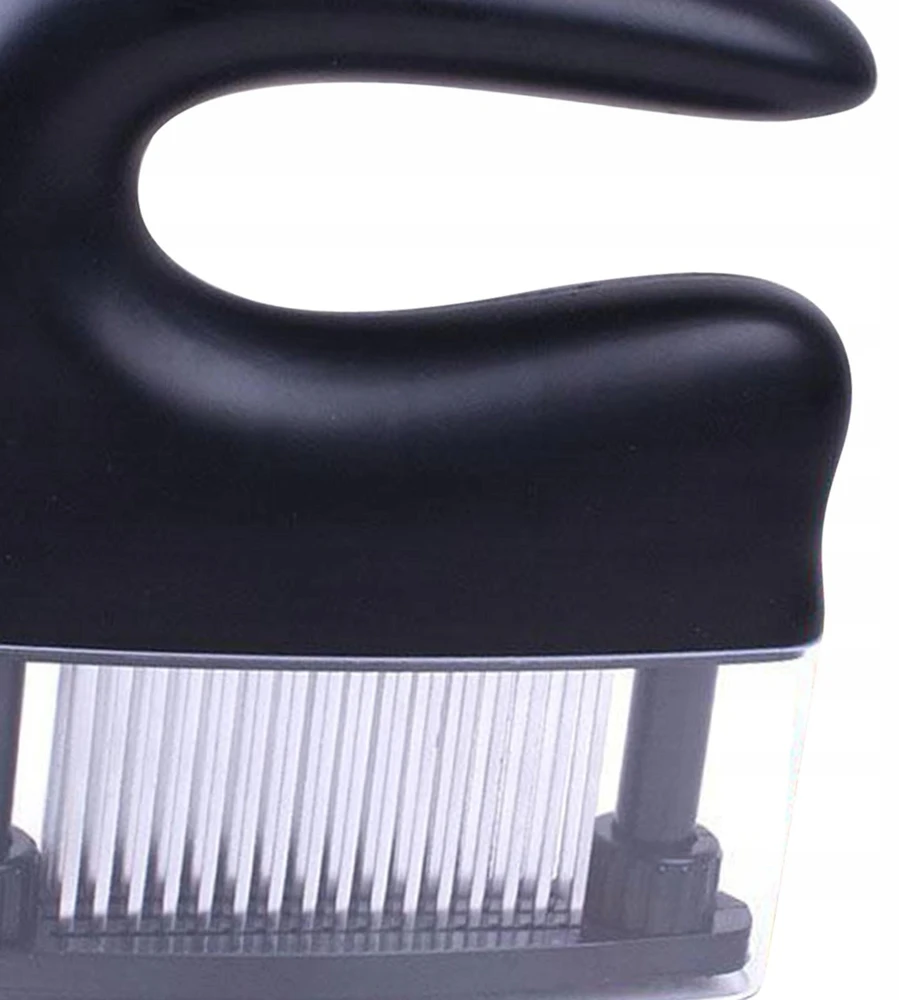 Mėsos minkštiklis su 48 kaiščiais Heavy Duty Solid su patogia rankena Juoda