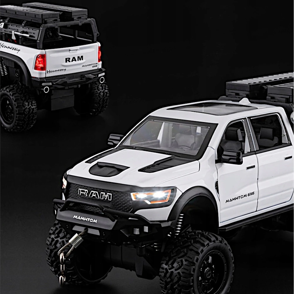 METAL MODEL DODGE RAM 1000 MAMMOTH PICK-UP DRIVE LED GARSAS AUTO 1:24