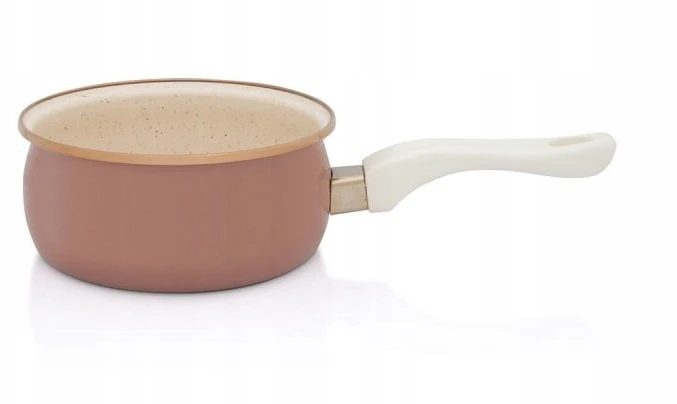 Metalac Emaliuotas puodas 16 cm, 1,5 l, smėlio spalvos, Mokka kolekcija