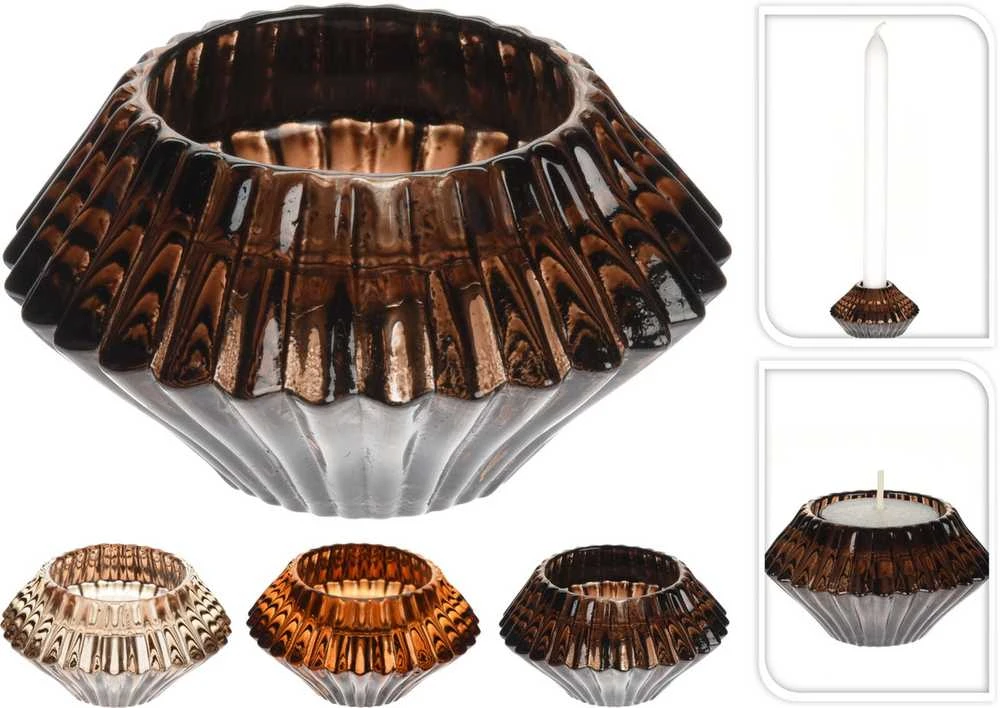 Home Styling Collection Žvakidė metalinas auksinis už 4 žvakes 28x3,5 cm