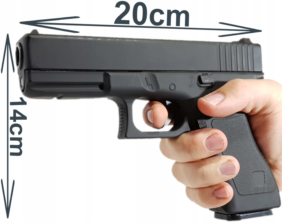 METALINIS BB GUN GUN GLOCK 17 Juodas ASG DIDŽIOJO IMITACINĖS GINKO KOPIJA