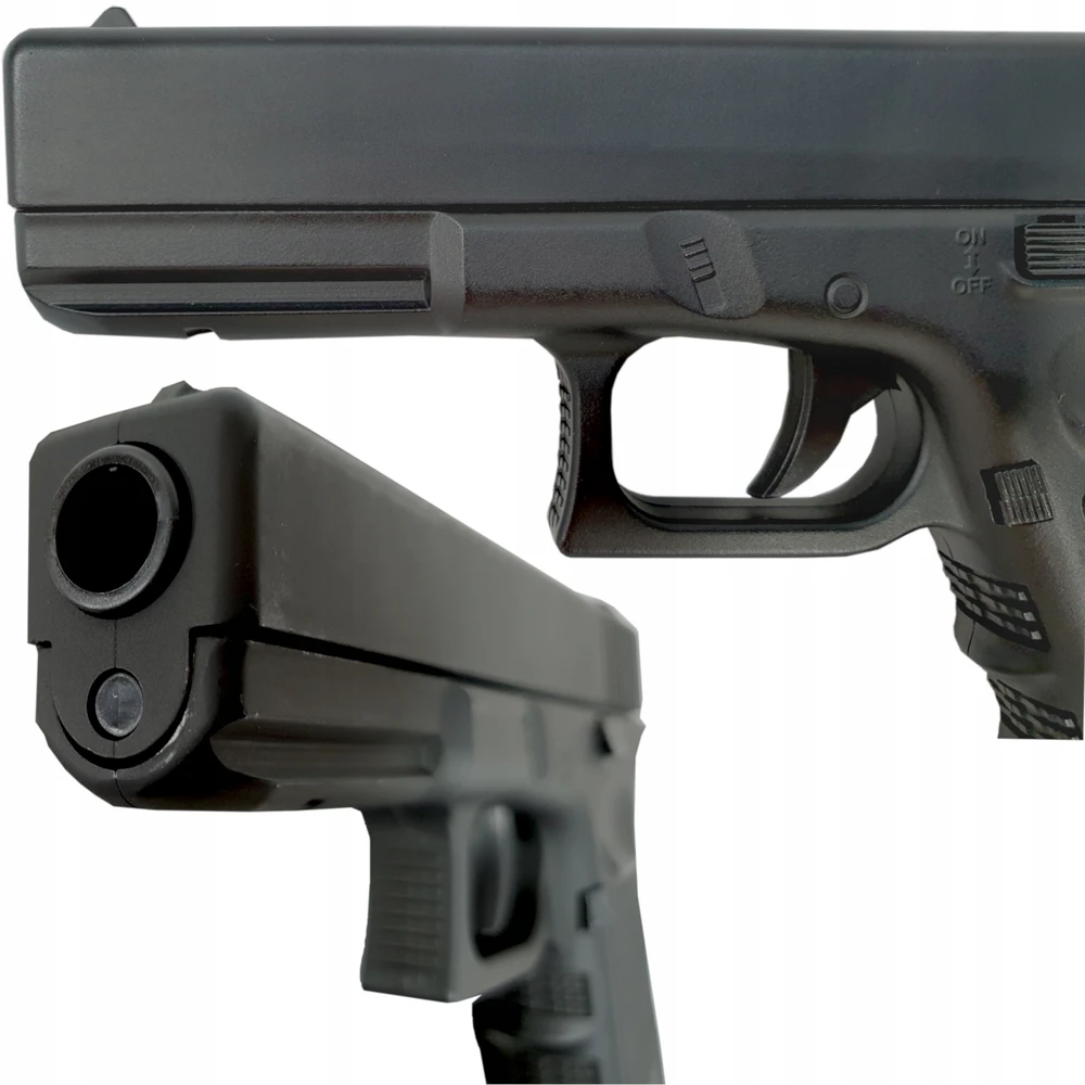 METALINIS BB GUN GUN GLOCK 17 Juodas ASG DIDŽIOJO IMITACINĖS GINKO KOPIJA