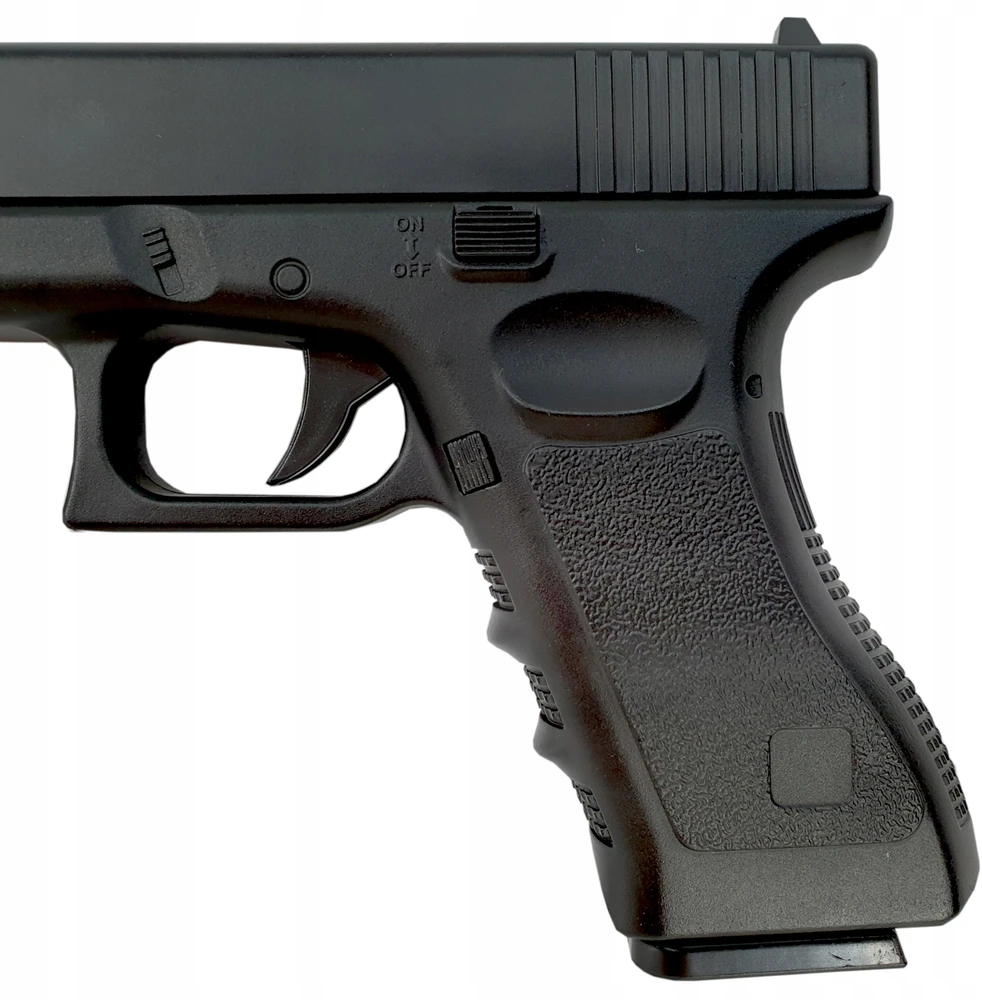 METALINIS BB GUN GUN GLOCK 17 Juodas ASG DIDŽIOJO IMITACINĖS GINKO KOPIJA
