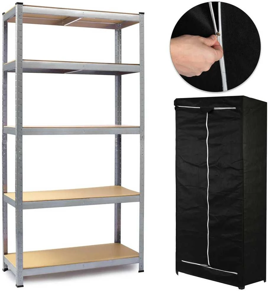Metalinis daiktų laikymo stovas 180 x 90 x 40 cm Humberg HR-812 + NEMOKAMAS uždangalas