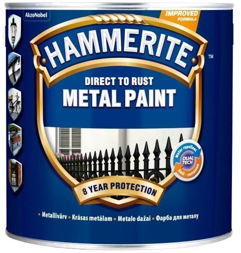 Metalo dažai HAMMERITE HAMMERED FINISH, rudos sp., 2,5 l