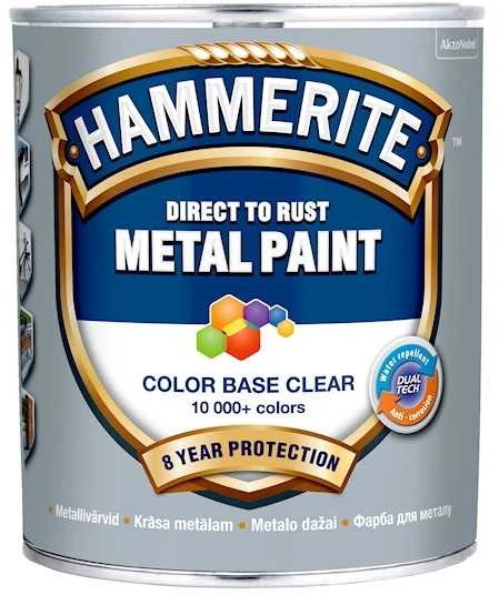 Metalo dažai HAMMERITE SMOOTH FINISH, balta, 2,5 l