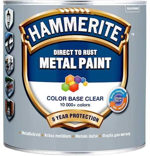 Metalo dažai HAMMERITE SMOOTH FINISH, balta, 2,5 l