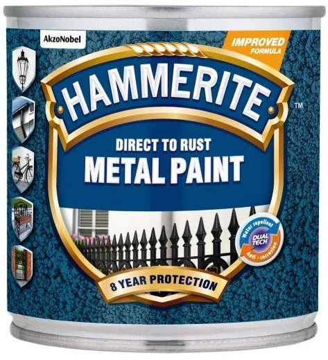 Metalo dažai HAMMERITE SMOOTH FINISH, blizgūs, sidabro sp., 750 ml