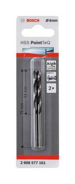Bosch PointTeQ grąžtas metalui 4 x 43 x 75 mm , 2 vnt.