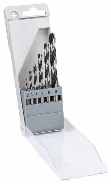 Bosch HSS spiralinių grąžtų „PointTeQ“, 6 dalių rinkinys 2–8 mm (2608577346)