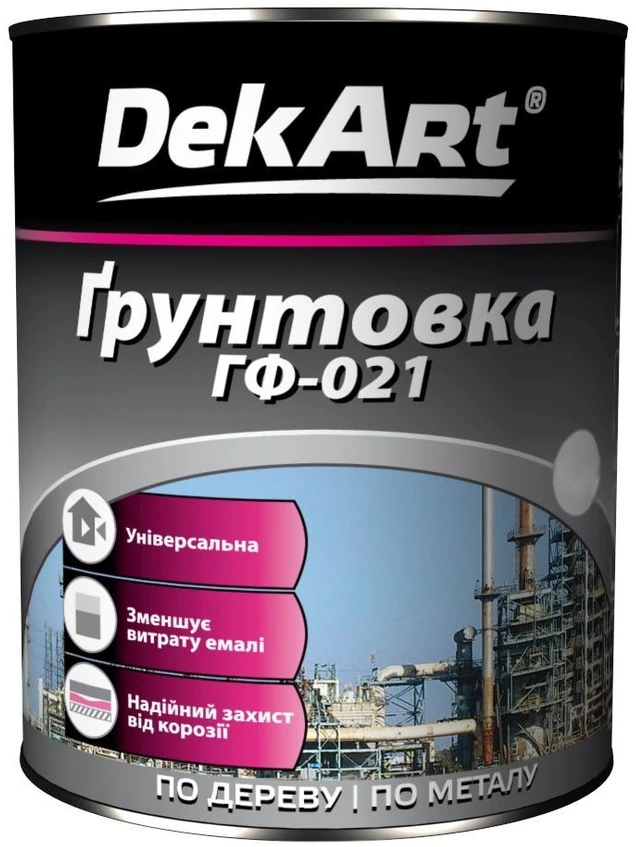 Gruntas metaliniams ir mediniams paviršiams DekART, raudonai rudas, 0.9kg