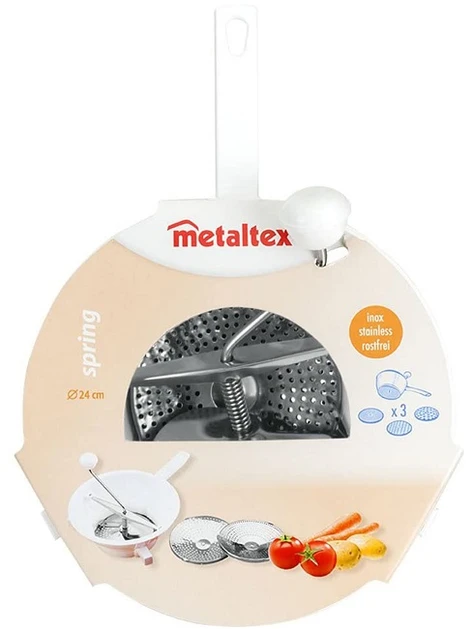 Metaltex FIRMĖS KIETŲ PASHER POMIDORIŲ IR DARŽOVŲ TRINĖS 3 ŠVEICARŲ Įdėklai