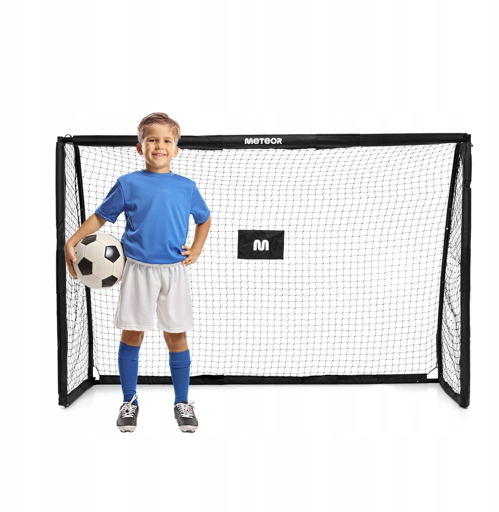 Meteor futbolo vartai, juodi, 180 x 120 x 60 cm