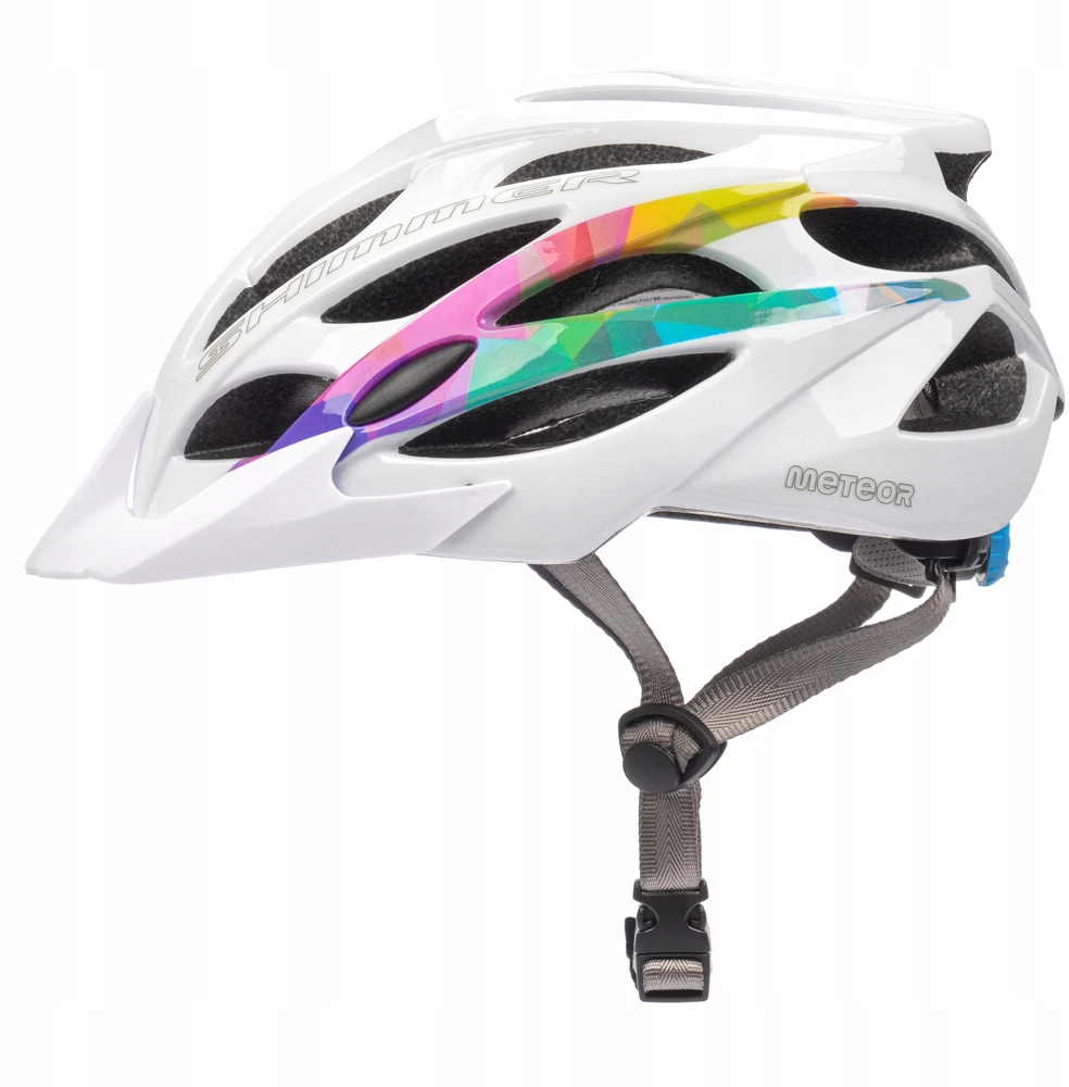 Meteor Shimmer M 55-58 cm baltas 24757 dviračio šalmas