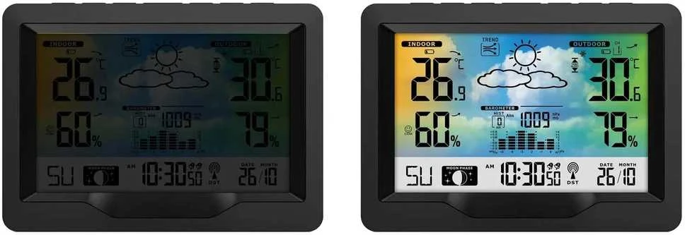 Berdsen Meteorologinė stotelė su ekranu BD-901, juoda