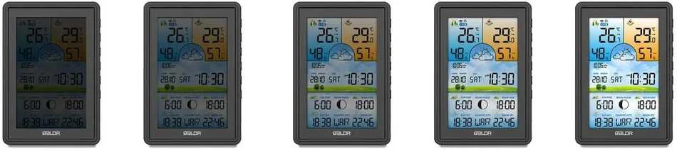 Berdsen Meteorologinė stotelė su ekranu BD-906, juoda