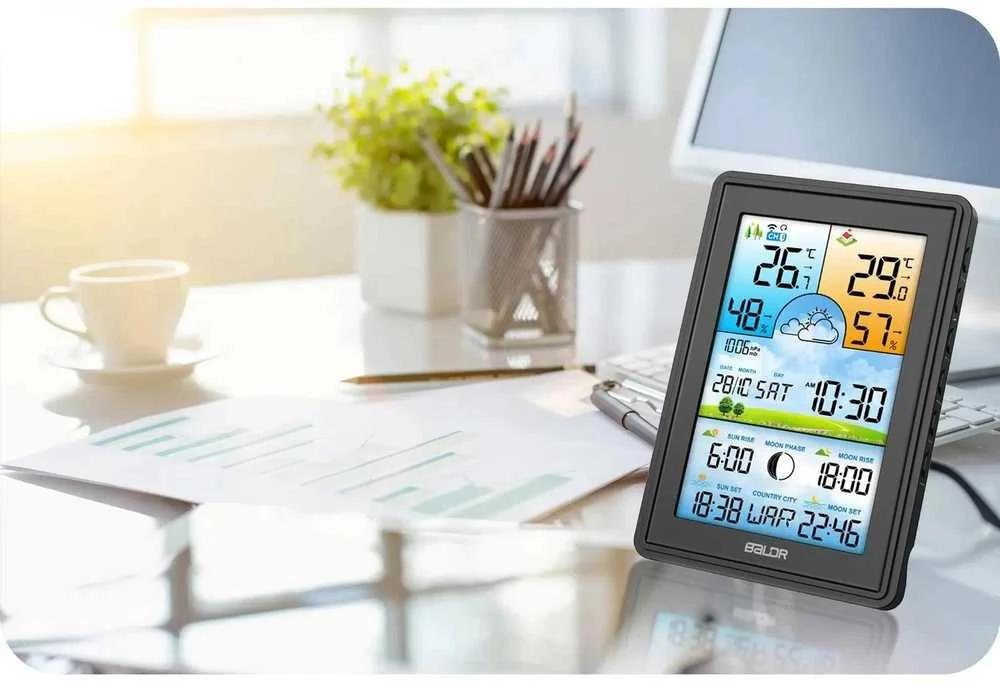 Berdsen Meteorologinė stotelė su ekranu BD-906, juoda