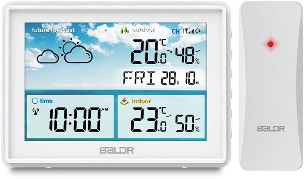 Baldr Meteorologinė stotelė su ekranu BD-909, balta