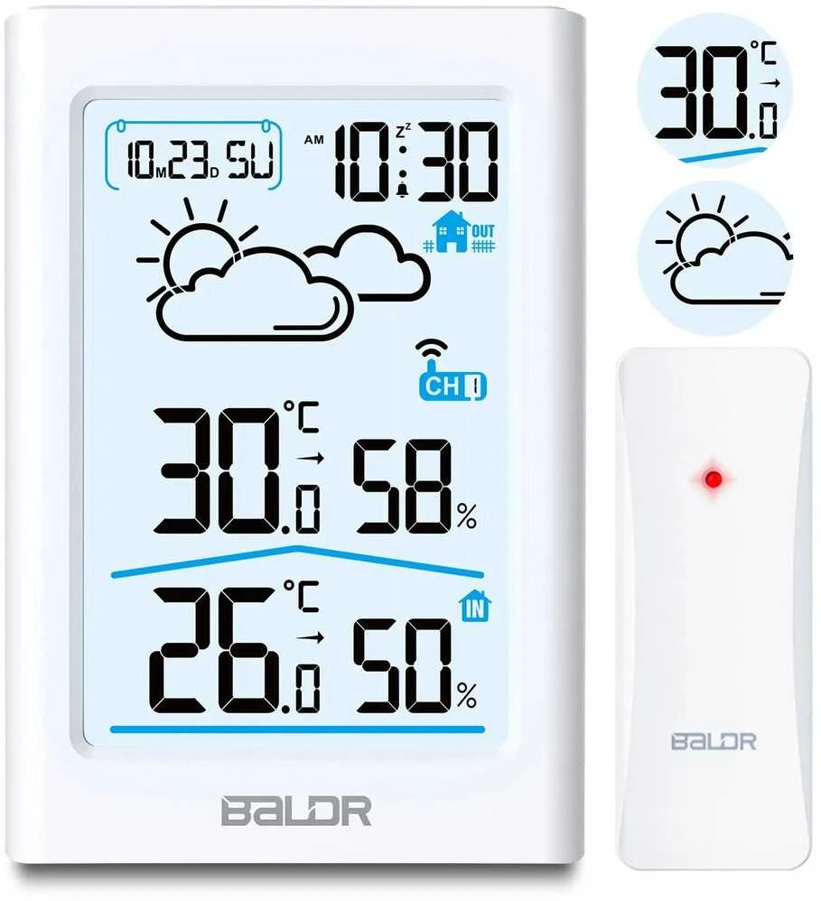 Berdsen Meteorologinė stotelė su ekranu BD-911, balta
