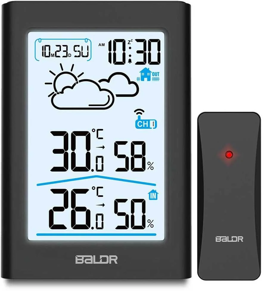 Berdsen Meteorologinė stotelė su ekranu BD-911, juoda