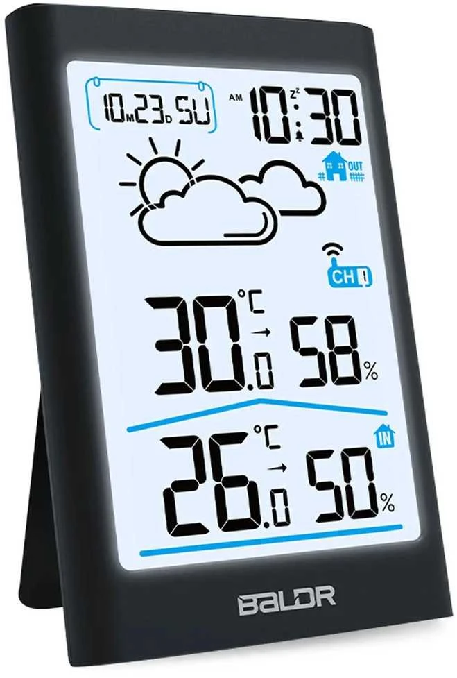 Berdsen Meteorologinė stotelė su ekranu BD-911, juoda