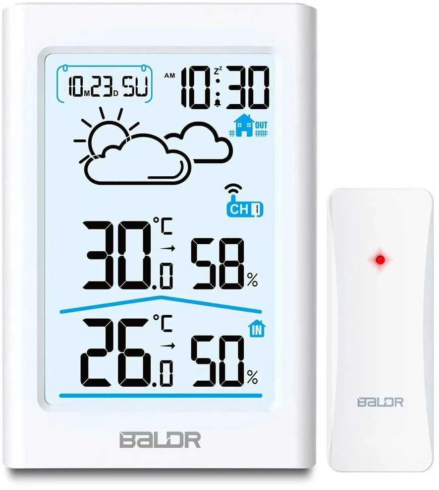 Berdsen Meteorologinė stotelė su ekranu BD-911, balta