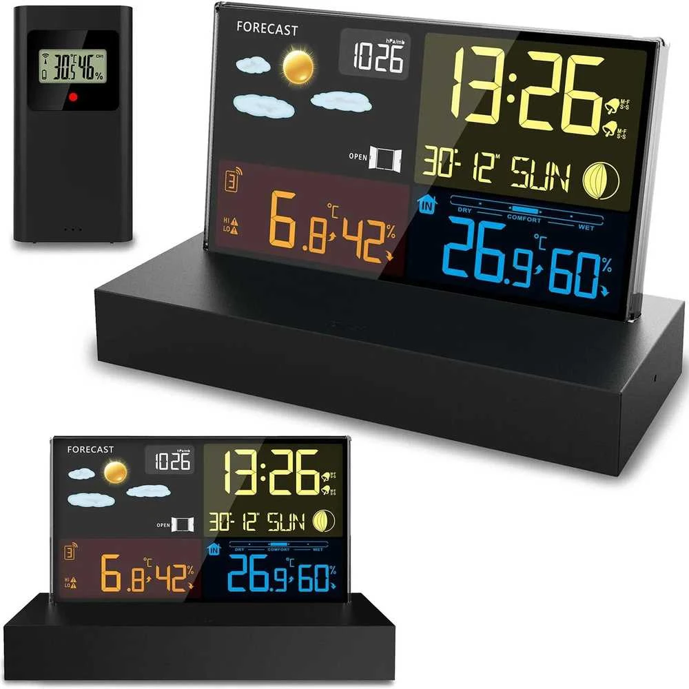 Berdsen Meteorologinė stotelė su ekranu BD-912, juoda