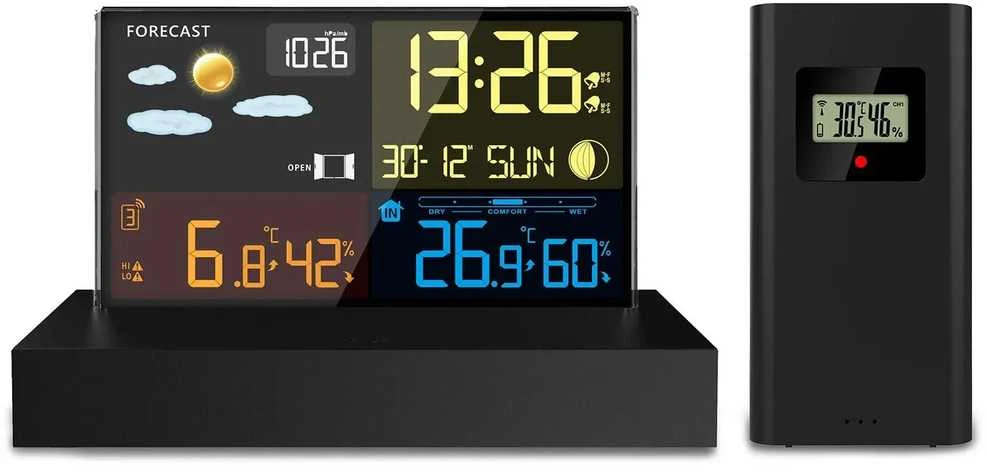 Berdsen Meteorologinė stotelė su ekranu BD-912, juoda