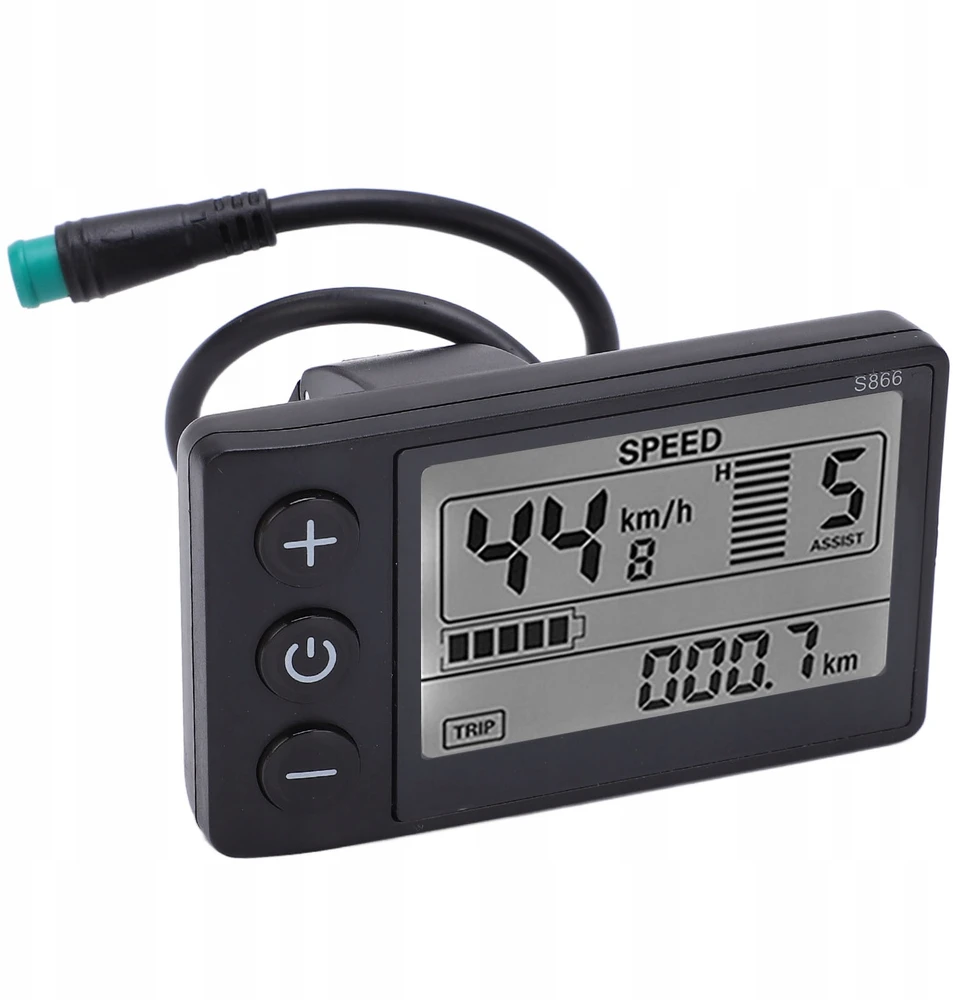 METER DISPLAY S866 LCD 24V 36V 48V DVIRAČIO
