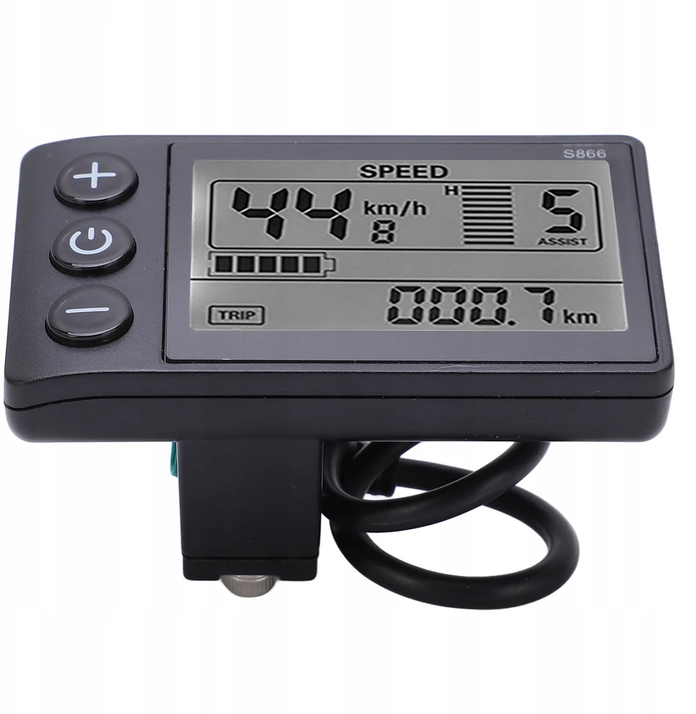 METER DISPLAY S866 LCD 24V 36V 48V DVIRAČIO