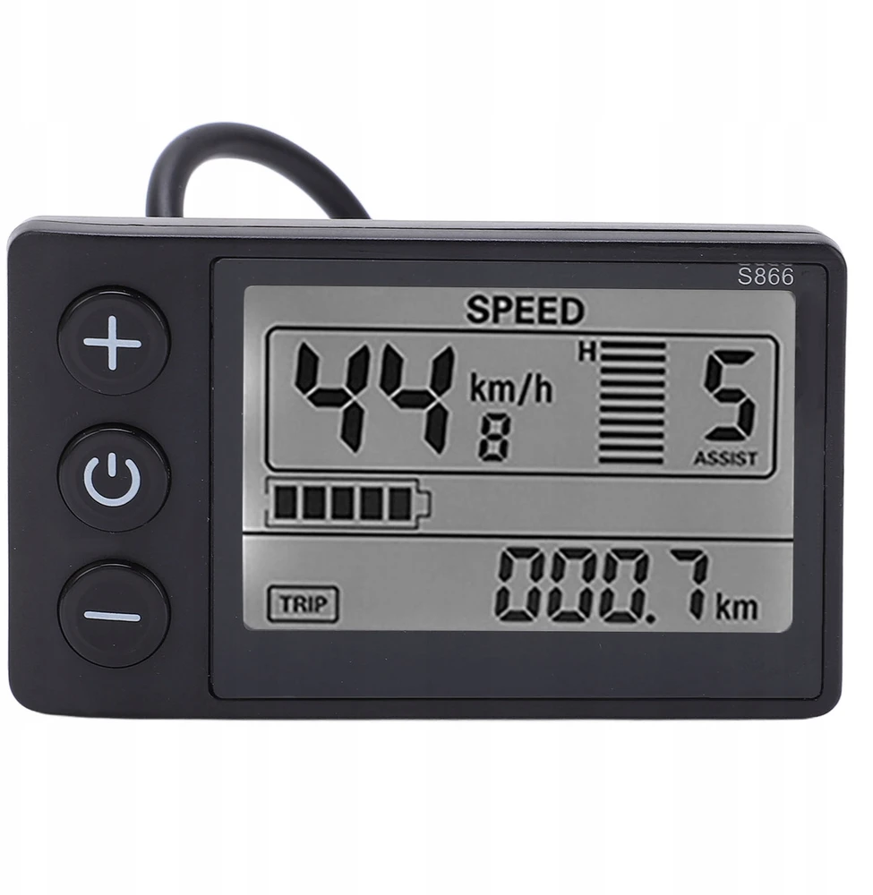 METER DISPLAY S866 LCD 24V 36V 48V DVIRAČIO