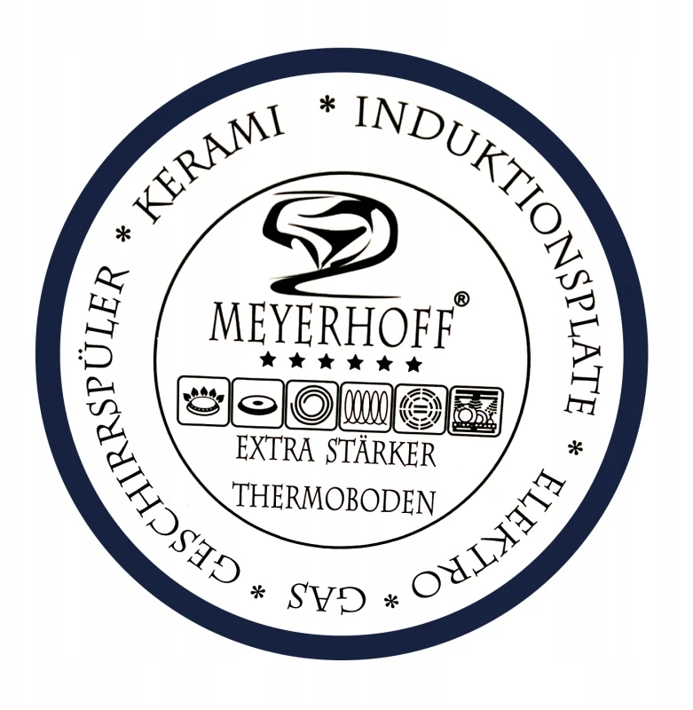 Meyerhoff 10L puodas su matavimo puodeliu ir dangteliu sriuboms, nerūdijantis plienas, dujoms, indukcinis, 26 cm