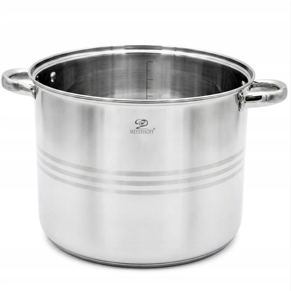 Meyerhoff 12L puodas su matavimo puodeliu ir dangteliu sriuboms, nerūdijantis plienas, dujoms, indukcinis, 28 cm