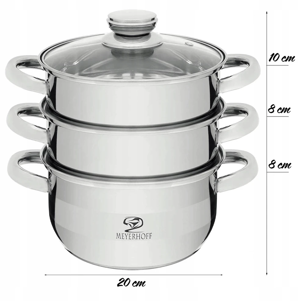 Meyerhoff Garinimo puodas Garintuvas 2,8 l nerūdijančio plieno 20 cm indukcinės dujos